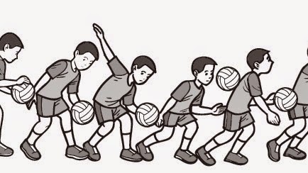 Gambar Cara Melakukan Servis Bawah Bola Voli