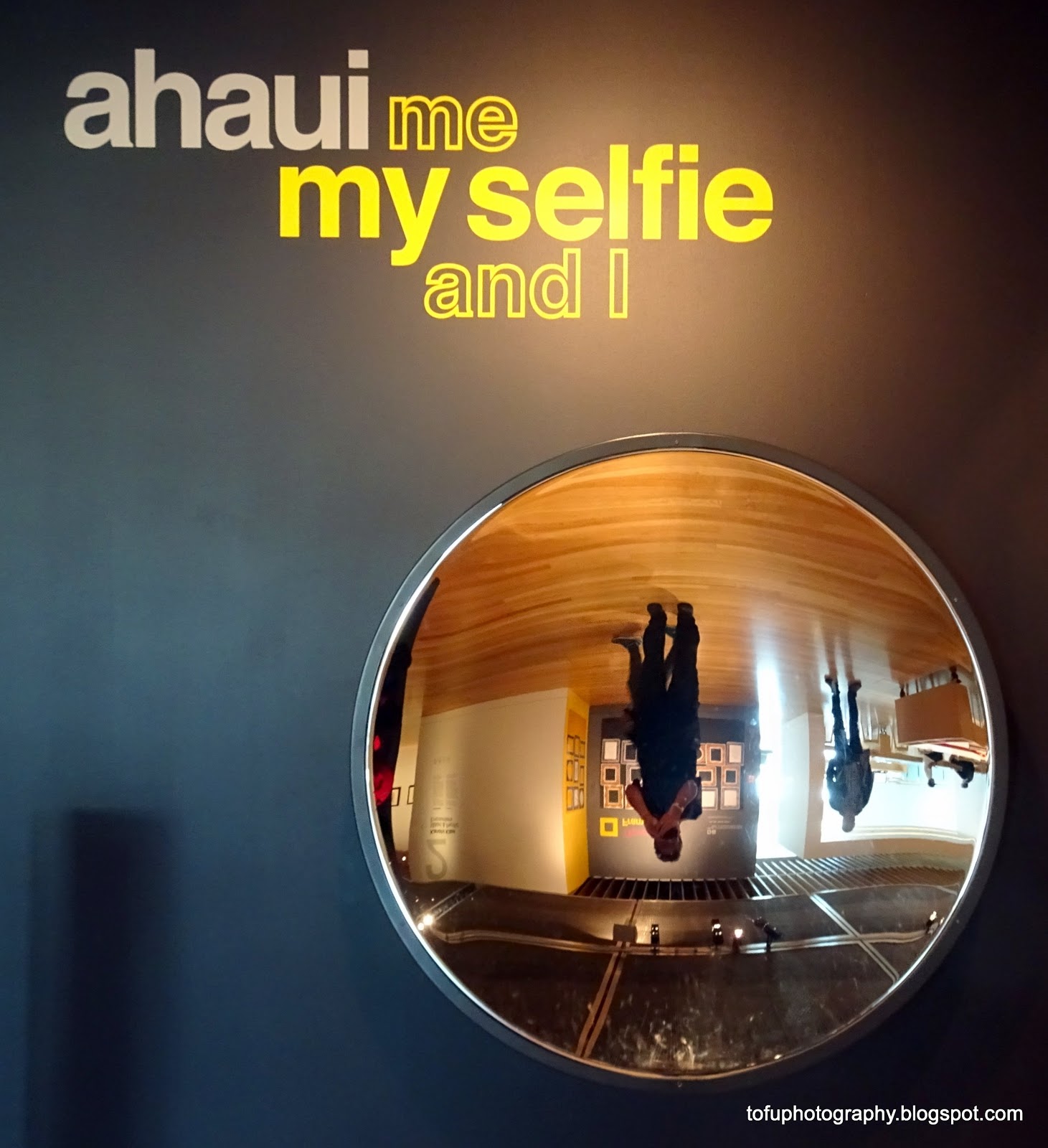 Tofu Photography Ahaui me my selfie and I installation with an upside