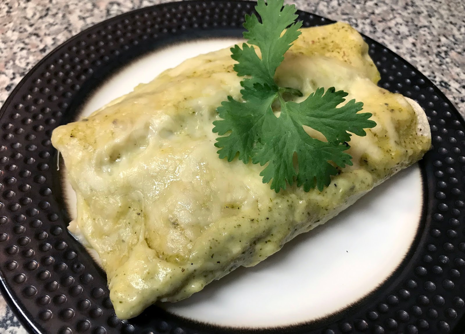 Culturally Confused FieryFoods Hatch Green Chile Chicken Enchiladas