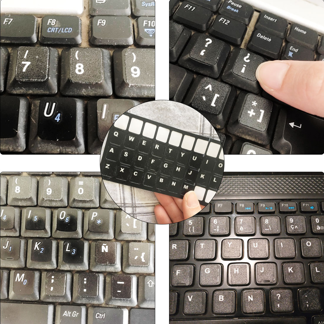 Pegatinas En Español Para Teclado Ordenador Portátil Spanish Keyboard  Stickers