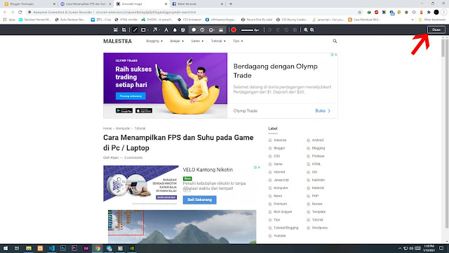 Cara Melakukan Screenshot di Browser