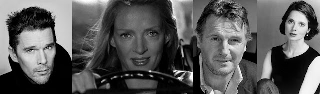 Hóspedes famosos do Chelsea Hotel, em Nova York: Ethan Hawke, Uma Thurman, Liam Neeson e Isabella Rossellini