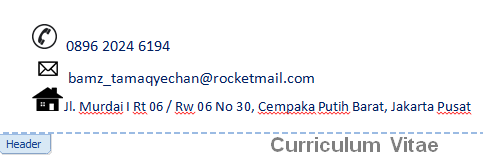 Microsoft Word cara membuat Curiculum Vitae sederhana - Tugas Aplikom