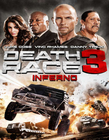 Poster Of Death Race Inferno 2013 Dual Audio 450MB BRRip 720p ESubs HEVC Free Download Watch Online downloadhub.in