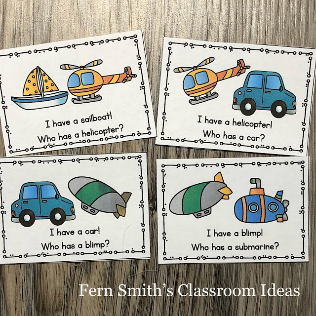 I Have, Who Has? Transportation Cards, Teacher Directions and a Teacher Answer Key by Fern Smith's Classroom Ideas Available for You at TeachersPayTeachers.
