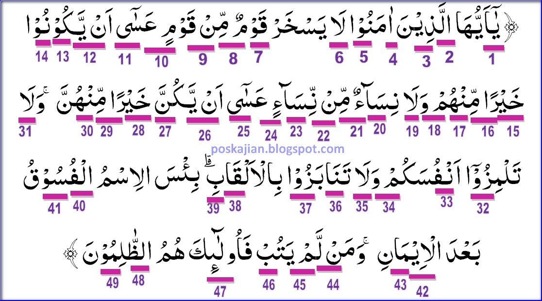 Tajwid surat al hujurat ayat 11