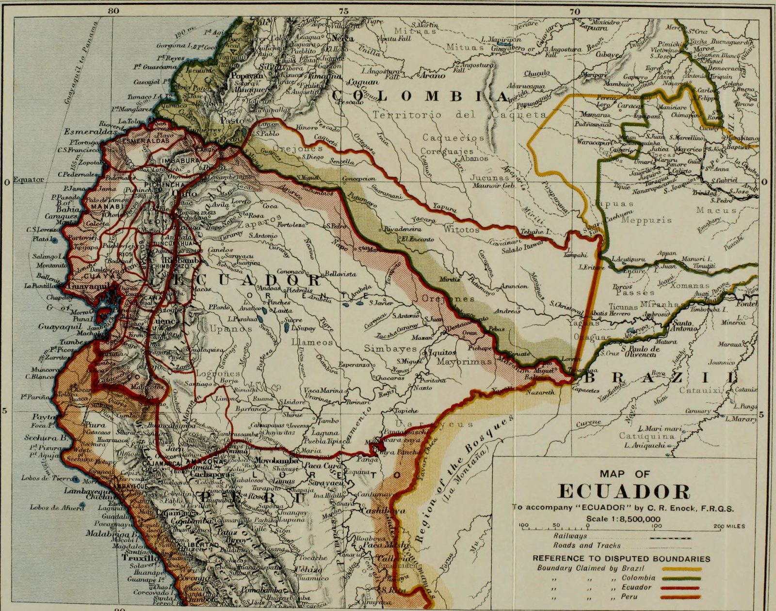 Revisionismo Histórico del Ecuador: Mapa internacional del Ecuador y