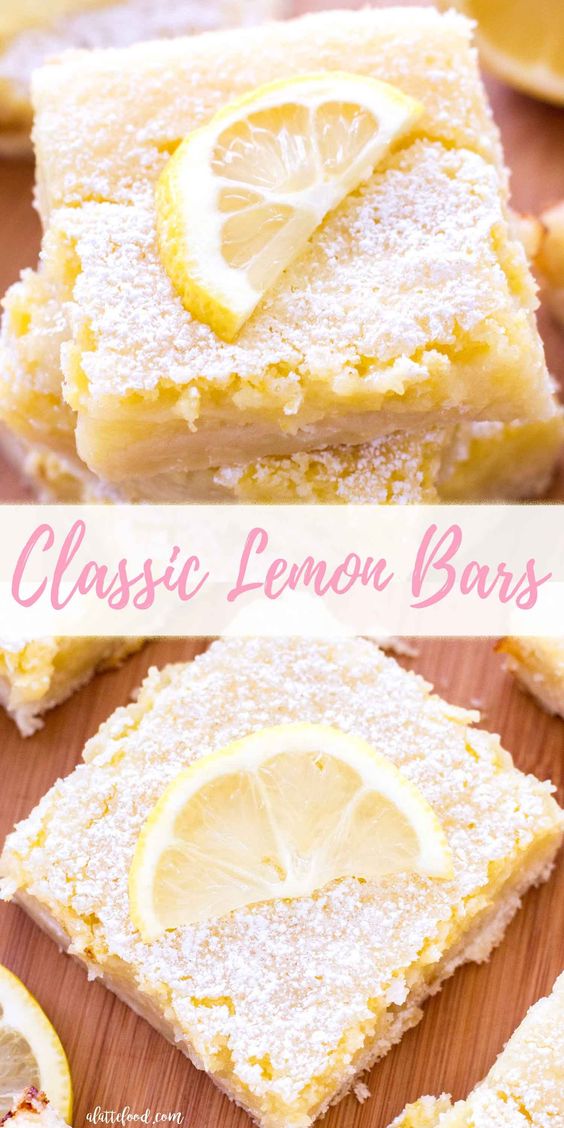 These classic lemon bars have a tangy lemon Delicious Food