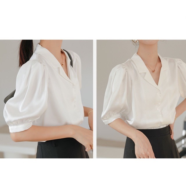 ÁO SƠ MI CÔNG SỞ NỮ NGẮN TAY, ÁO KIỂU CỔ 2 VE AA574 14 sm 2022 06 18 10 46 17 0700 ICtAEoZlTS