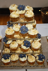navy gold cupcakes weddings cakes hock