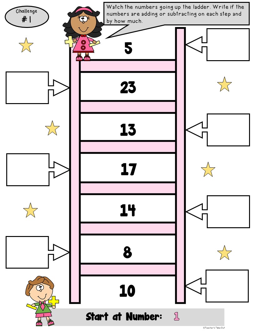 Number Ladders For Math Teacher's TakeOut