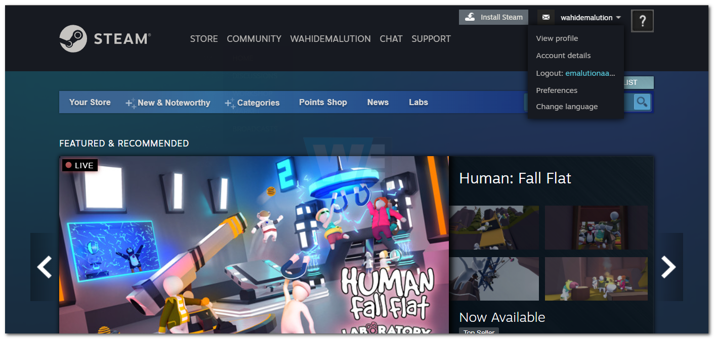 Selesai membuat akun steam