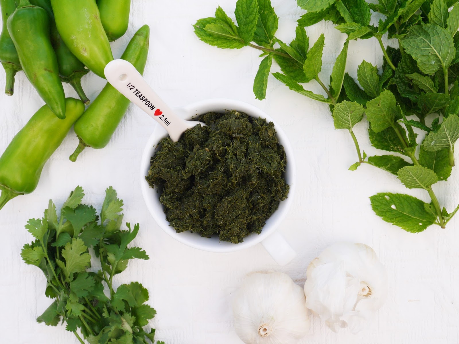 This Muslim Girl Bakes Fresh Coriander + Mint Chutney.