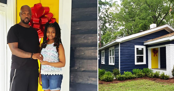 Avee-Ashanti Shabazz and his 13-year old daughter, who he bought a house for