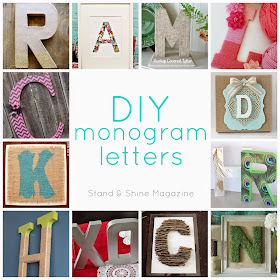 Stand & Shine Magazine: Favorite Things Friday: DIY Monogram Letters