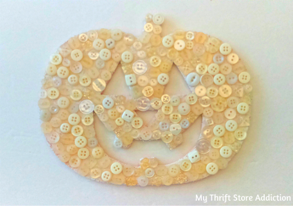 Buttoned up jack o'lantern craft