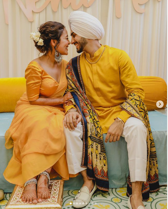 "#NehuPreet Ki Haldi Ceremony!" Wrote Neha Kakkar While Sharing Pictures