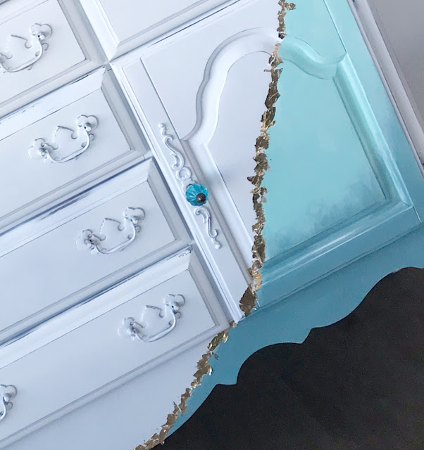 Gold Foil Furniture Remake Purple Chocolat Home