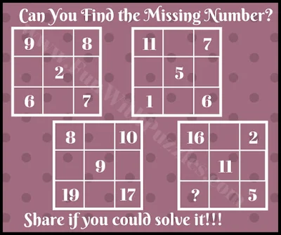 Missing Number Picture Math Riddle for Middle School Students