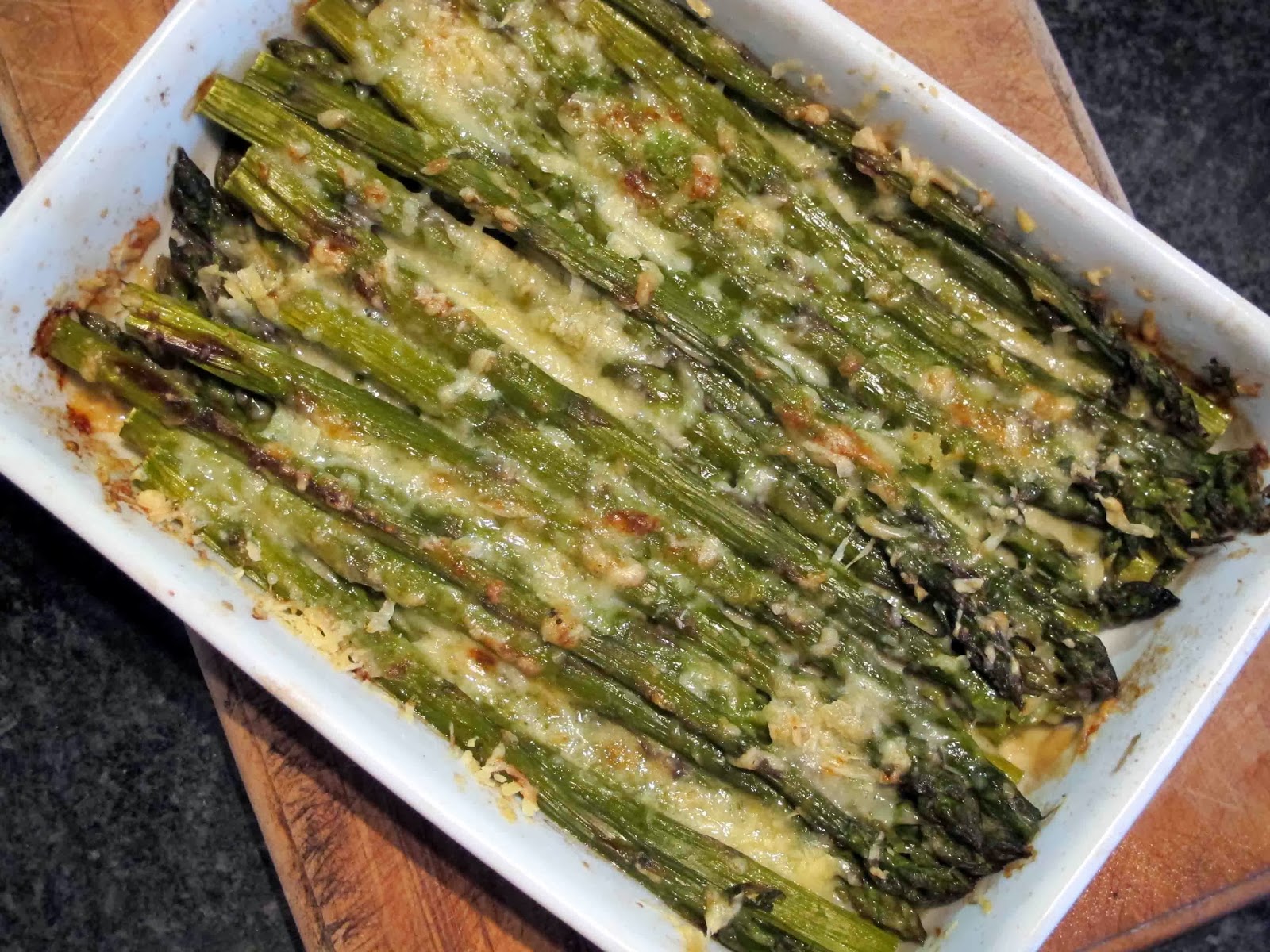 Shoot and Eat Marcella Hazan's Gratineed Asparagus With Parmesan