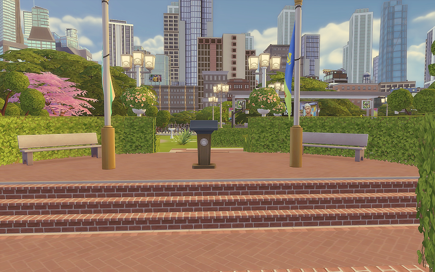 Downtown Park The Sims 4 Via Sims