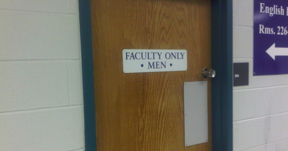 High School Bathroom Door Dining Room