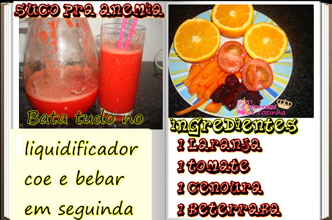 suco para anemia profunda