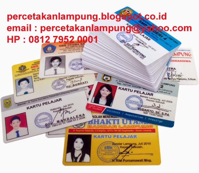 Cetak ID Card Kartu Pelajar Mahasiswa KTA di Bandar 