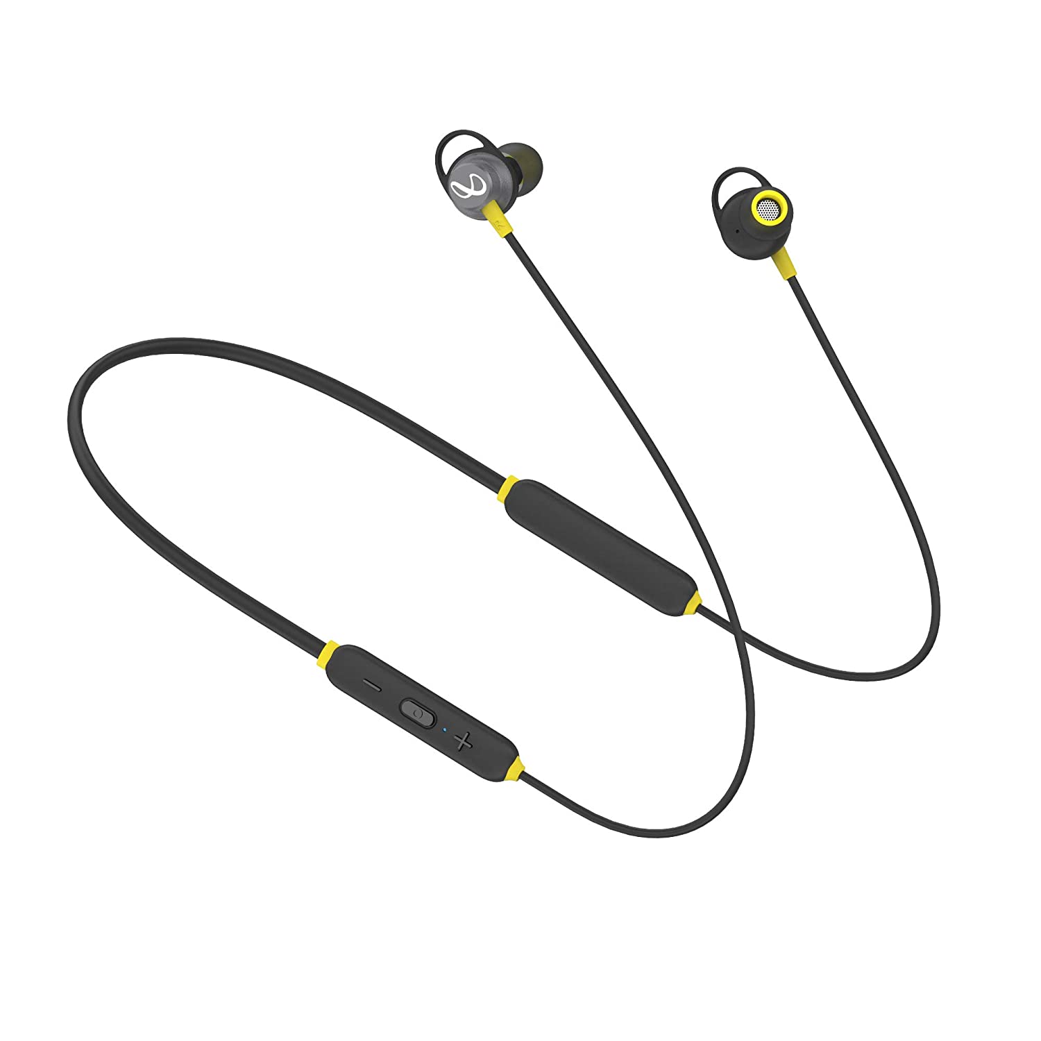 Infinity (JBL) Glide 120 Metal in-Ear Wireless Earphones, with Bluetooth 5.0 and IPX5 Sweatproof (Black and Yellow)