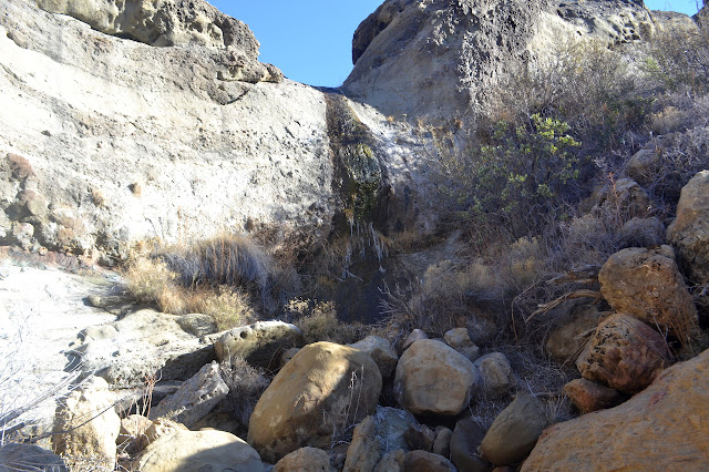 water over a ledge