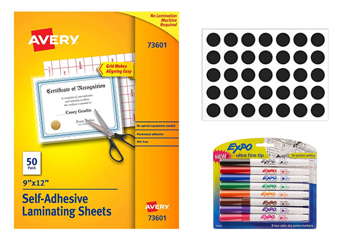 Avery Self-Adhesive Laminating Sheets, 9 x 12, 50 Sheets (73601)