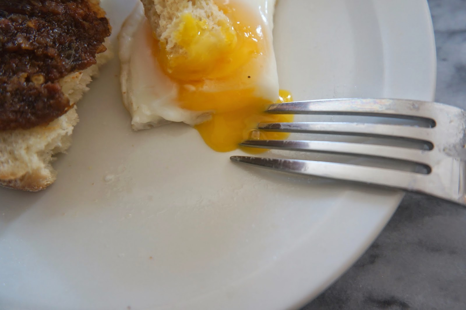 What I Ate Truffle Eggs & Bacon Jam Toast