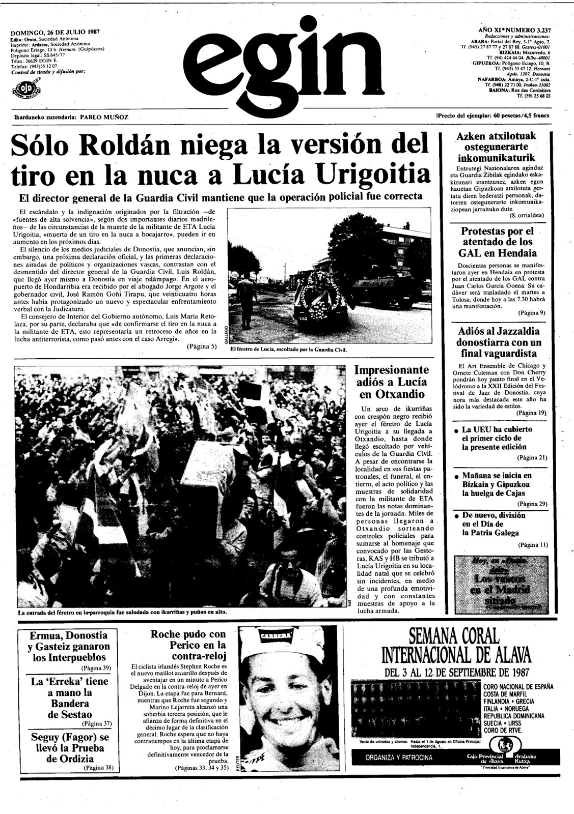 Atentado mortal de los GAL contra García Goena : Egin