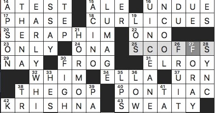 Rex Parker Does the NYT Crossword Puzzle: Parthenon dedicatee / TUE 4-21-20  / Big French daily / Ottawa chief who shares his name with automobile /  Someone hell-bent on writing