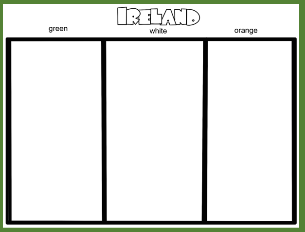 Ireland Flag Template Freebie - Classroom Freebies