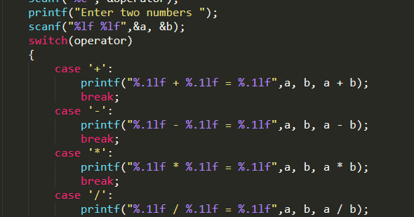 Switch case in c example program - InstanceOfJava