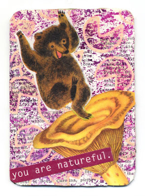 collaged artist trading card