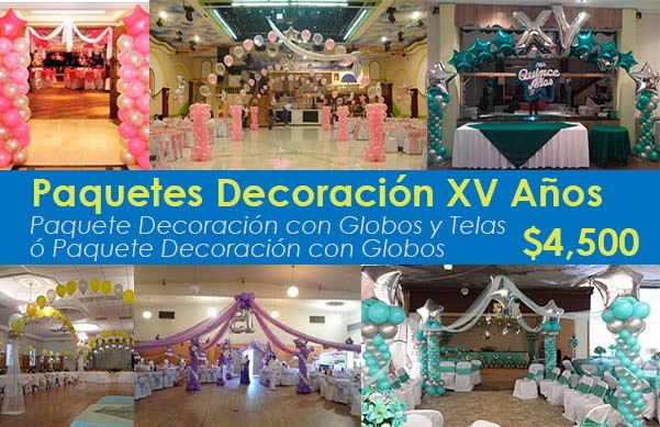 azufre Demon Play Acelerar Paquete Decoración XV Años con Globos y Telas