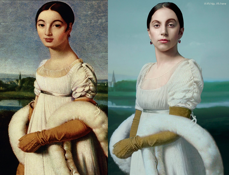 Ingres portrait and Lady Gaga by Robert Wilson