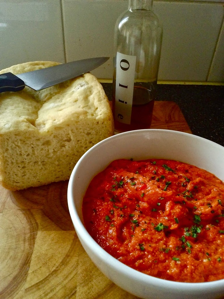 Met Vriendelijke Groenten Paprika hummus