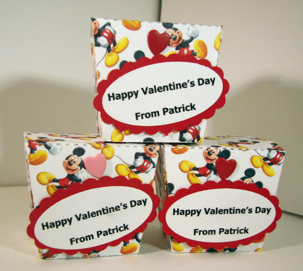 Kathie's Cards Mickey Mouse Valentine's Day Boxes