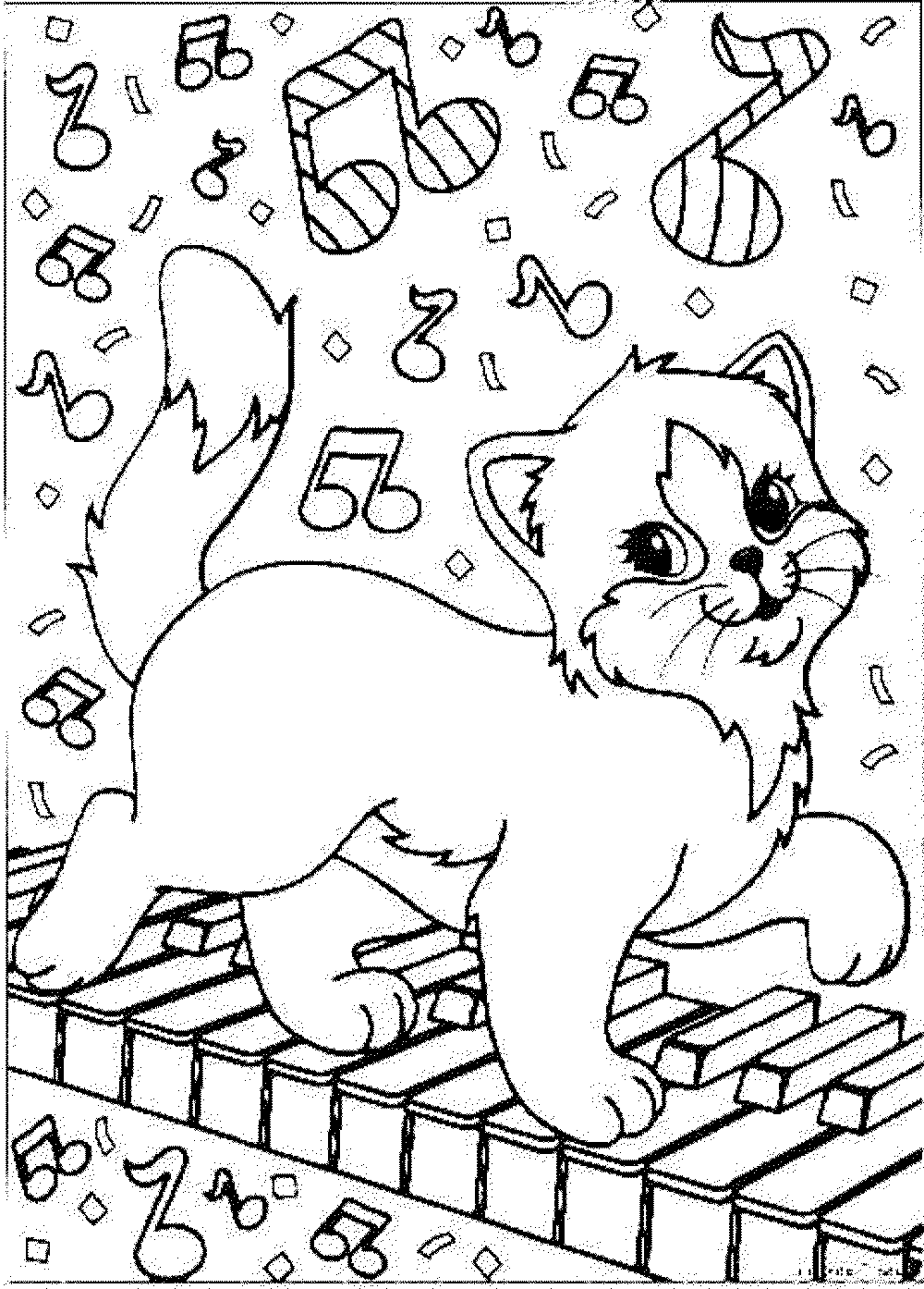 56 desenhos de gatos para colorir