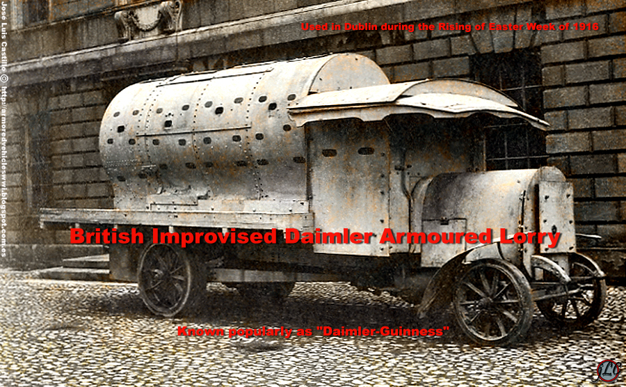 Armored Vehicles of the WWI 'DaimlerGuinness', British Improvised