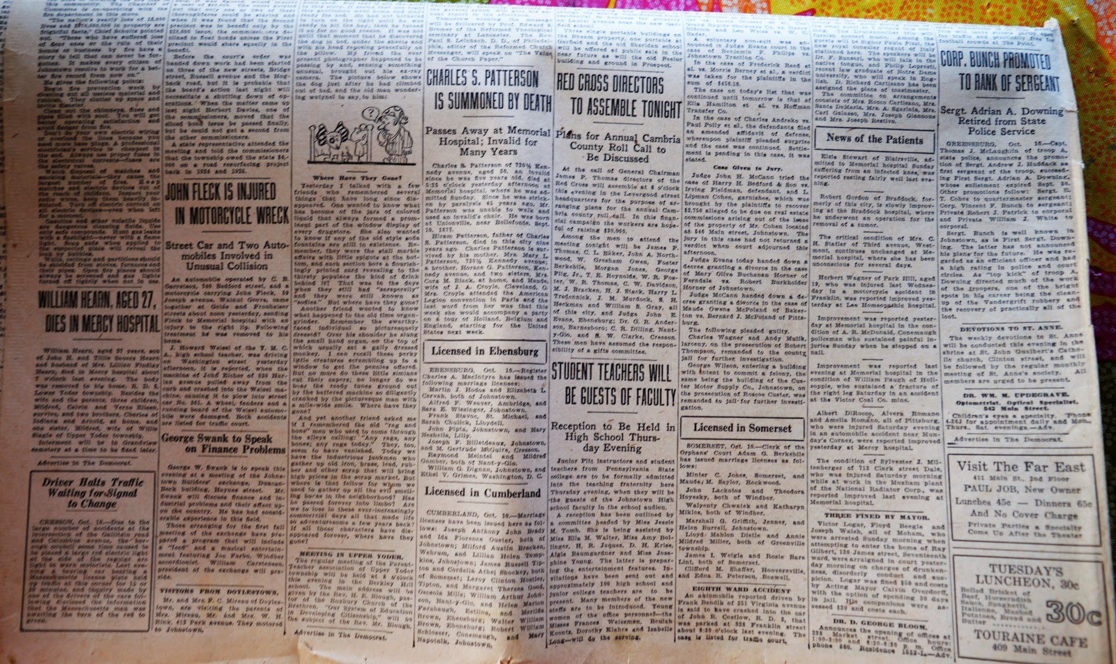 Old Johnstown Newspapers October 11, 1927 The Johnstown Democrat