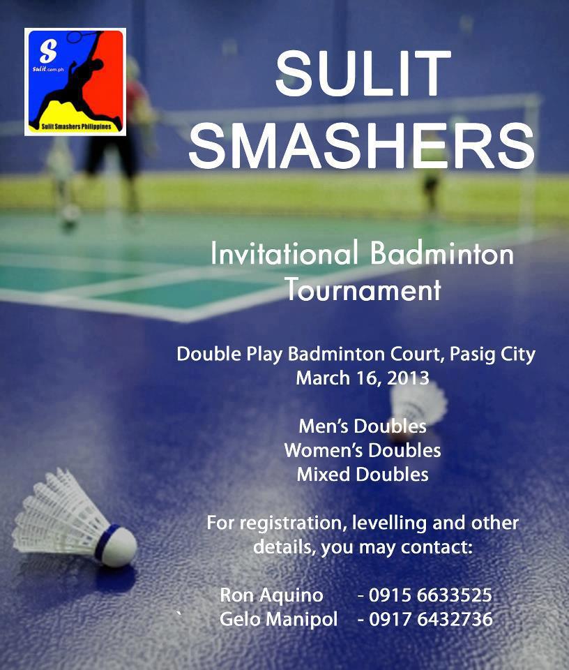 Sulit Smashers Invitational Tournament (2013) Badminton Manila
