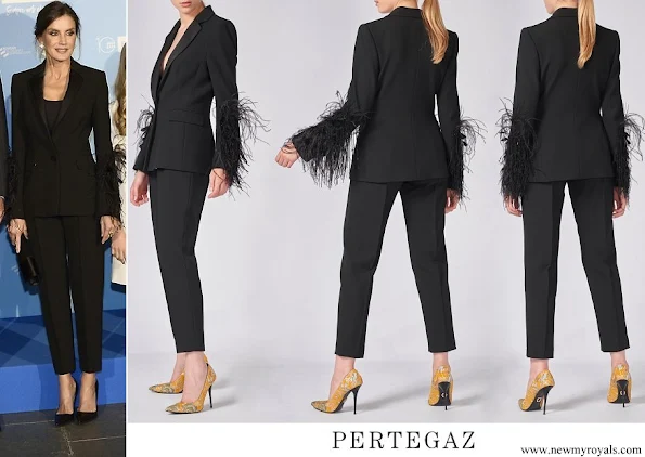 Queen Letizia wore Pertegaz suit, blazer and trousers