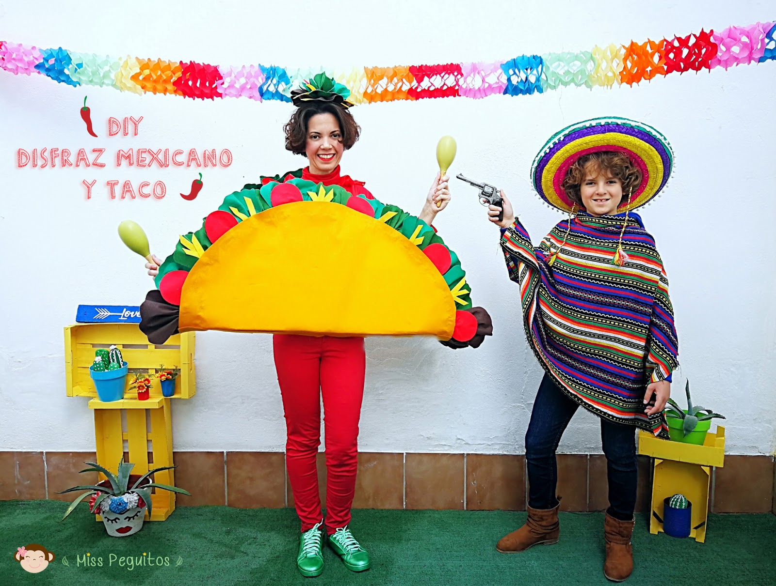 Miss Peguitos: blog Eco-Friendly y sostenible con diy, moda, trucos y  consejos: Diy disfraz de mexicano y taco wey
