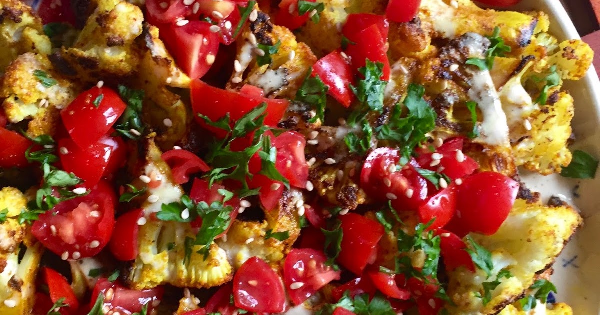 GRAZING WITH DANI Turmeric Roasted Cauliflower With Lemon Tahini Sauce