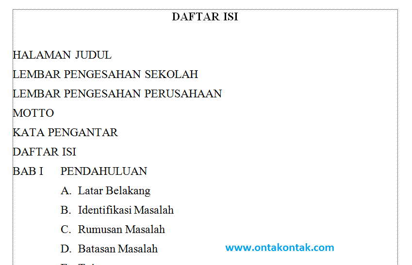 Cara Baru Membuat Daftar Isi Di Microsoft Word Bang Ontak