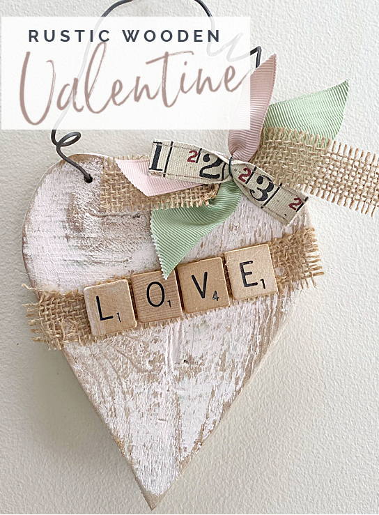 rustic heart with Pinterest pin overlay